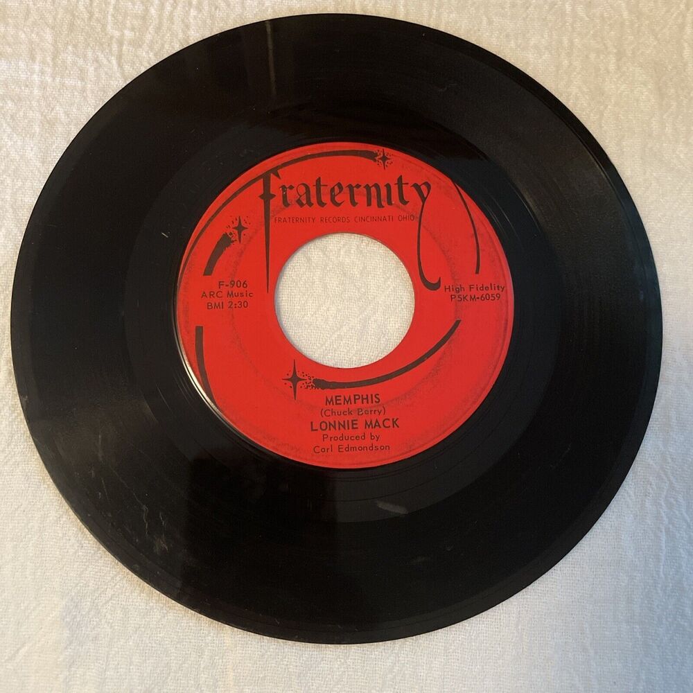 Lonnie Mack Memphis/Down In The Dumps 45RPM Fraternity Records 1963